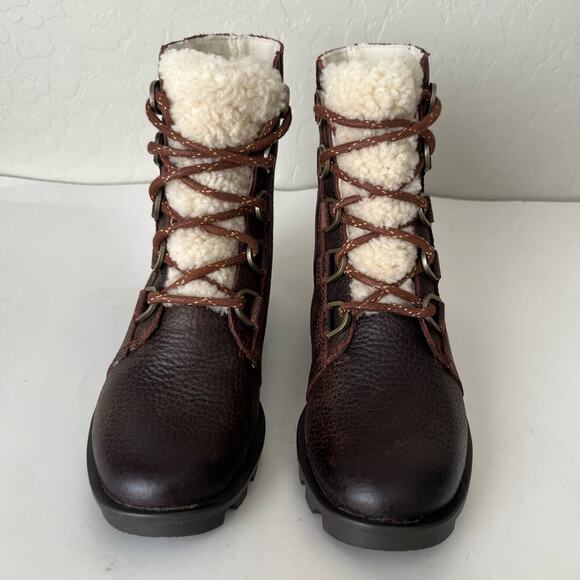 Sorel Waterproof Phoenix leather lace up boots 6 NWOT - Picture 5 of 13